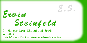 ervin steinfeld business card